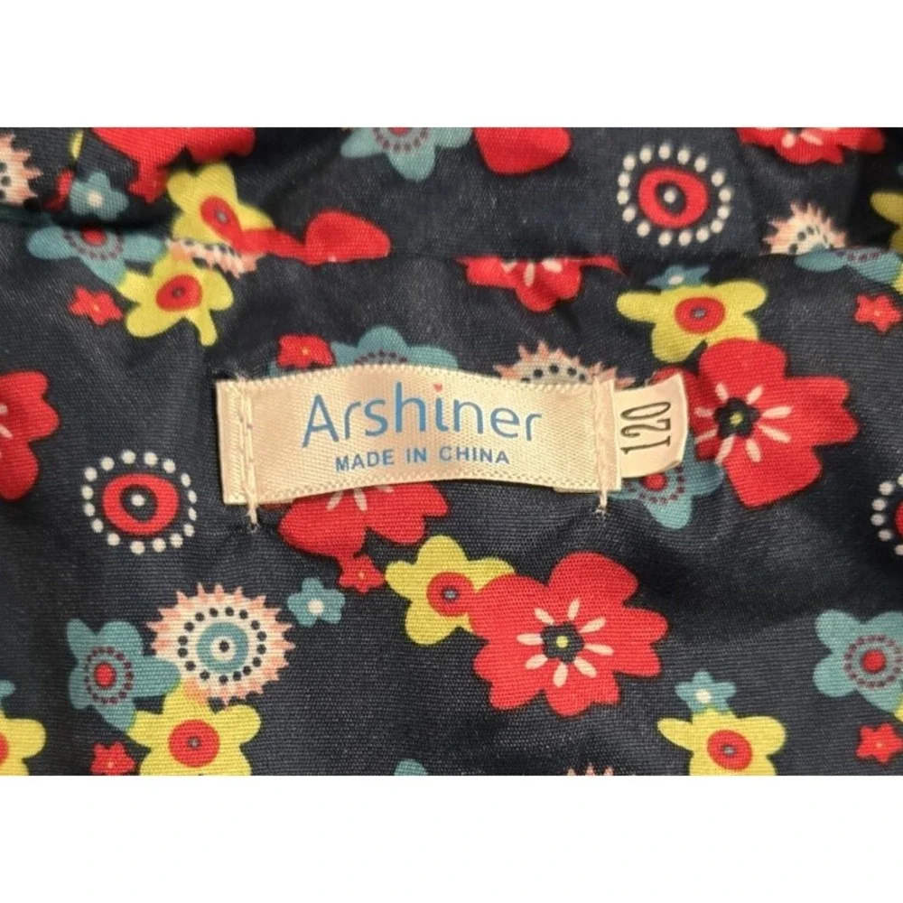 Arshiner  Girls Lined Snap Close Raincoat with‎ Hood Waterproof Size 6